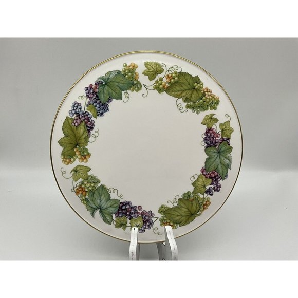 Royal Worchester Vine Harvest Cake Plate, Made in England, 11" Round - Picture 6 of 16